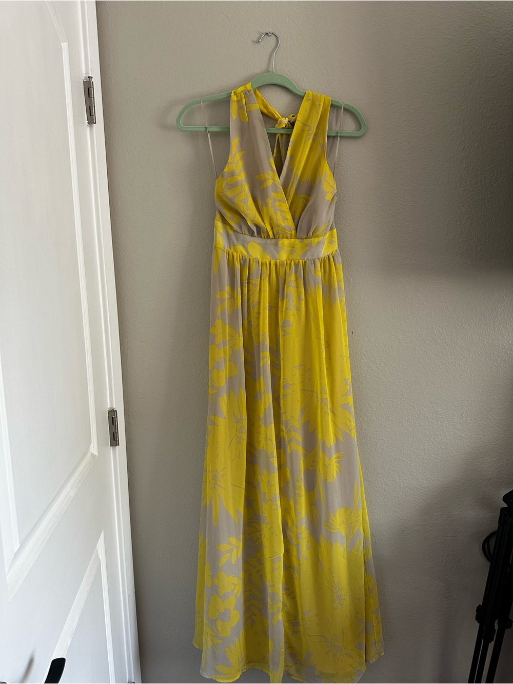 Chiffon Halter Maxi Dress